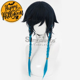 【In Stock】Game Genshin Impact Bards Venti Blue Gradient Mixed Short Cosplay Wig Wigs